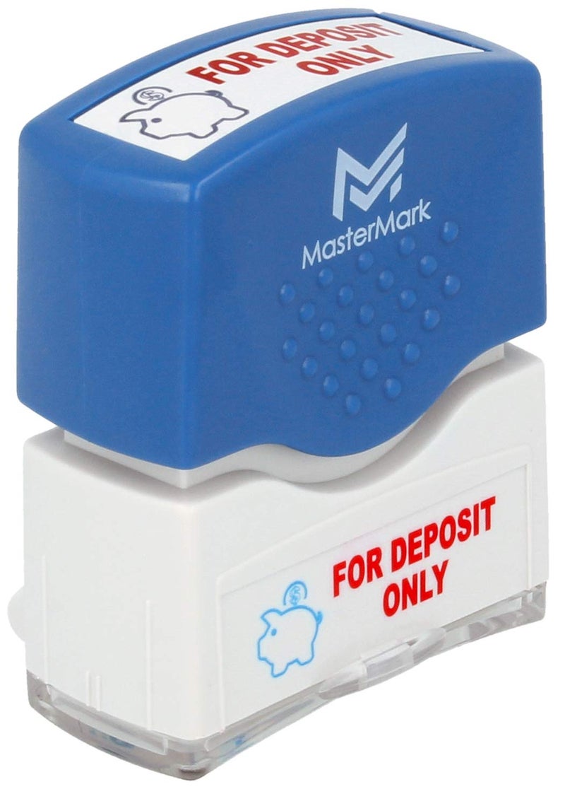 MasterMark Premium 2-Color Pre-Inked Office Stamp (for Deposit Only) - Image 1